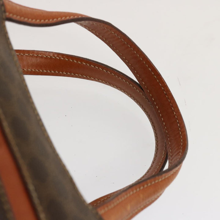 Celine Macadam Canvas Hand Bag PVC Brown Auth ep3982