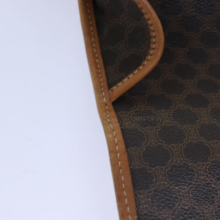 Celine Macadam Canvas Shoulder Bag PVC Brown Auth ep4008