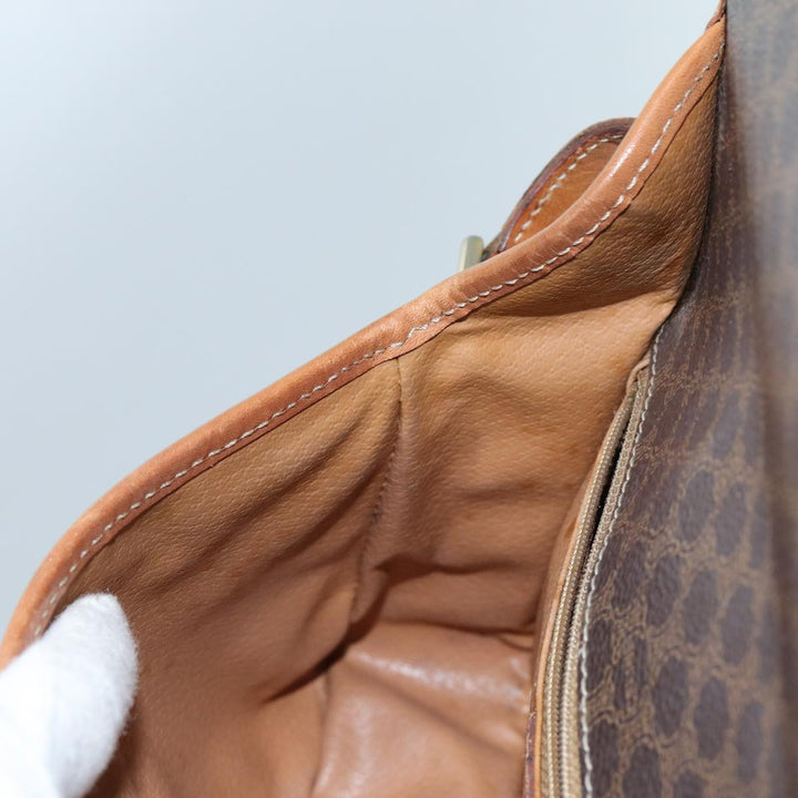 Celine Macadam Canvas Shoulder Bag PVC Brown Auth ep4008