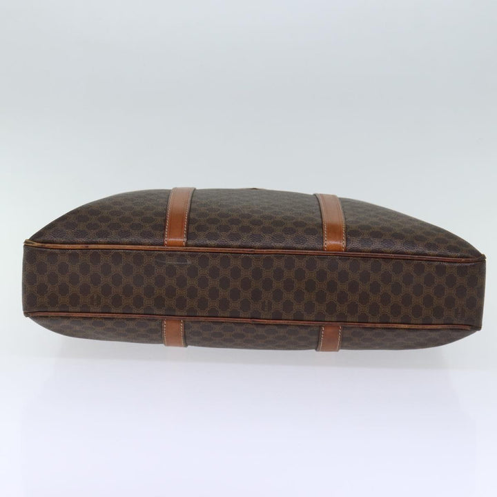Celine Macadam Canvas Business Bag PVC Leather Brown  ep4097