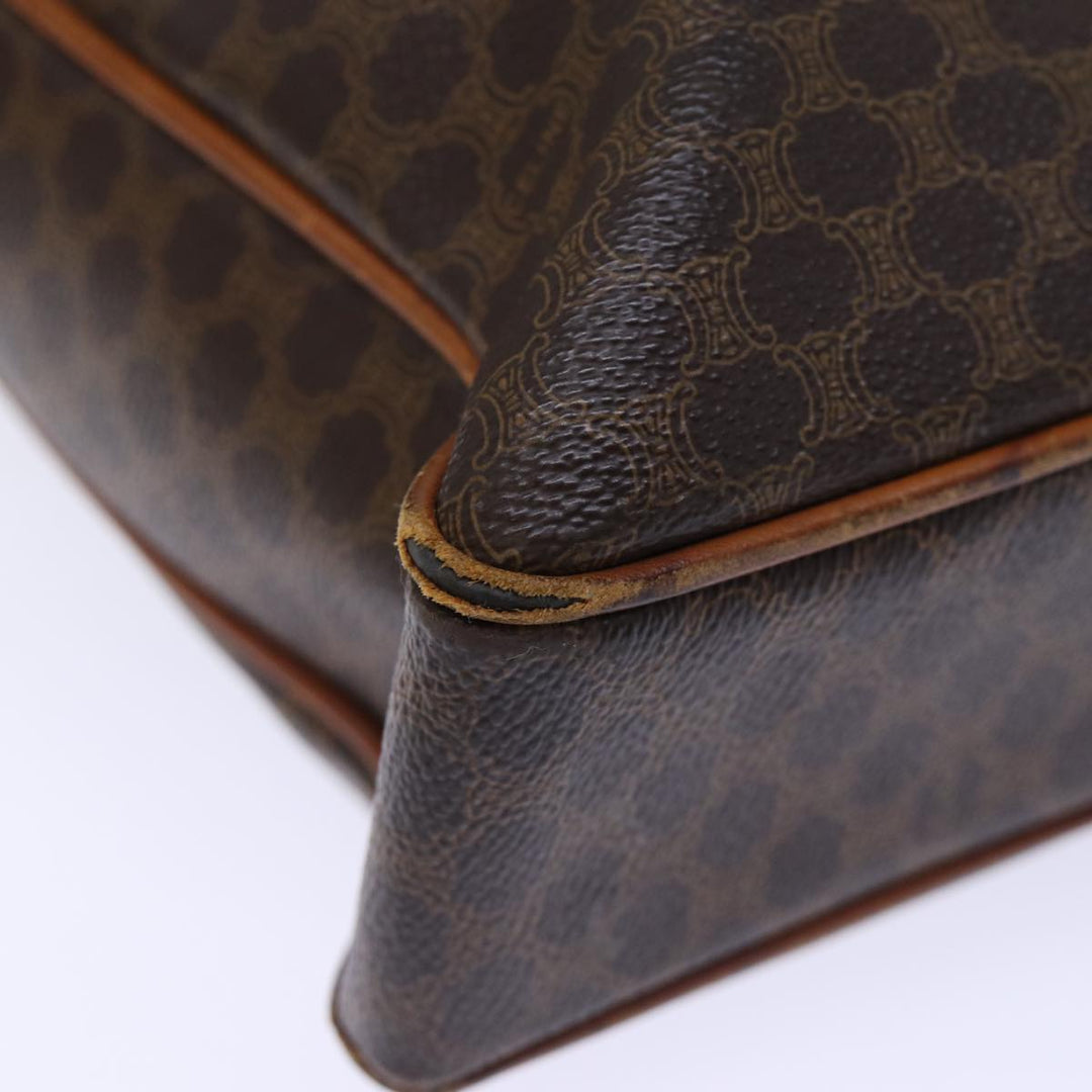 Celine Macadam Canvas Business Bag PVC Leather Brown  ep4097