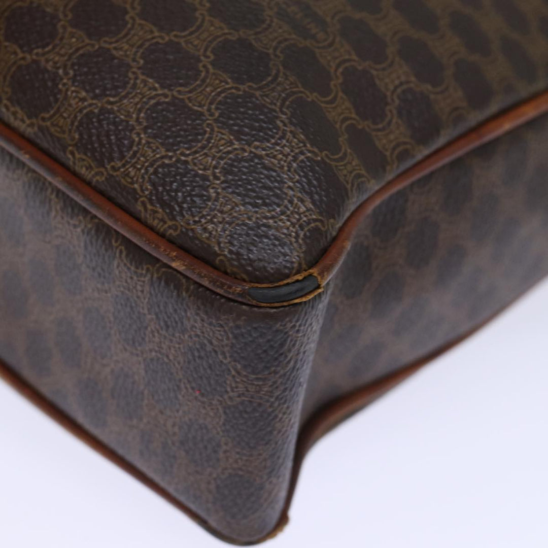 Celine Macadam Canvas Business Bag PVC Leather Brown  ep4097