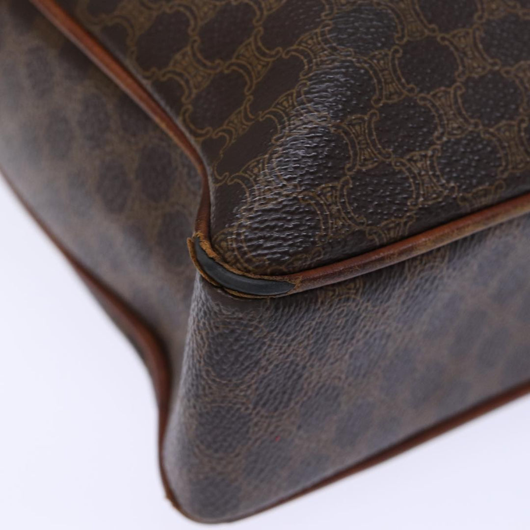 Celine Macadam Canvas Business Bag PVC Leather Brown  ep4097