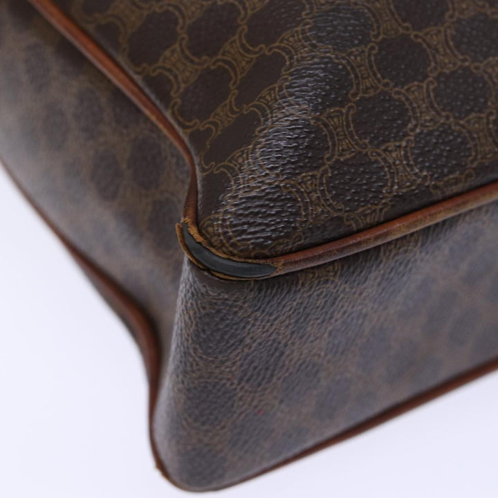 Celine Macadam Canvas Business Bag PVC Leather Brown  ep4097