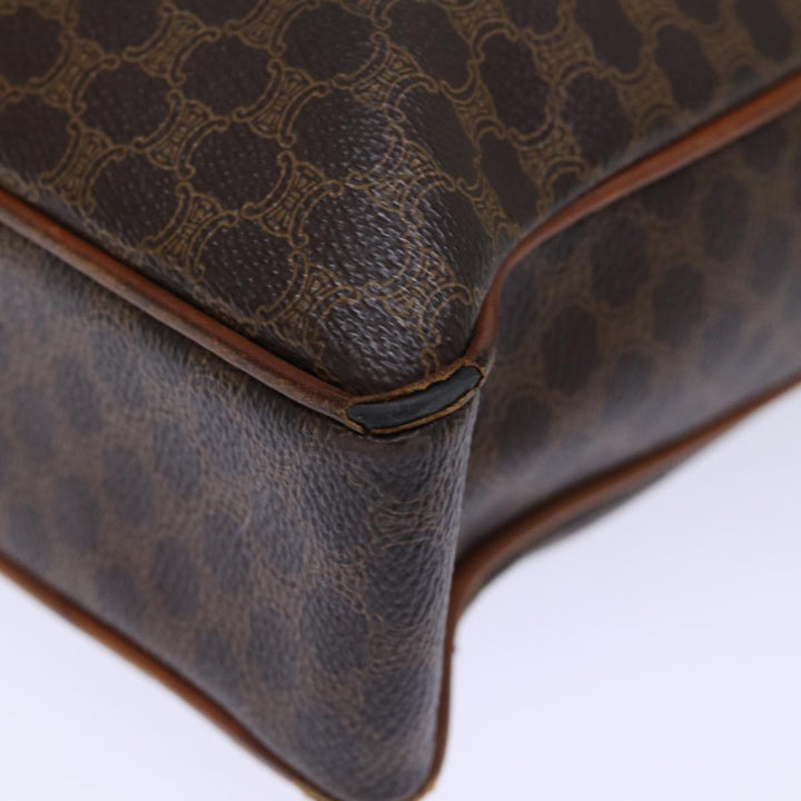 Celine Macadam Canvas Business Bag PVC Leather Brown  ep4097