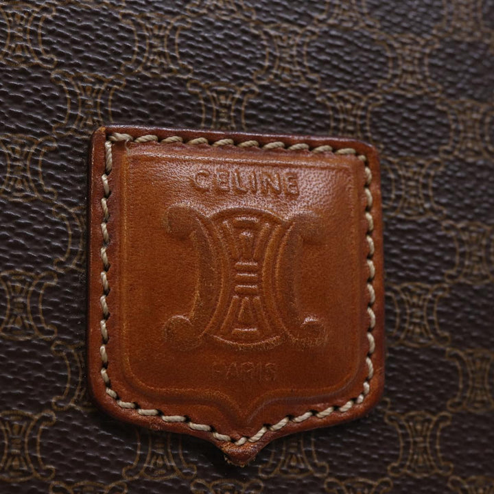 Celine Macadam Canvas Business Bag PVC Leather Brown  ep4097