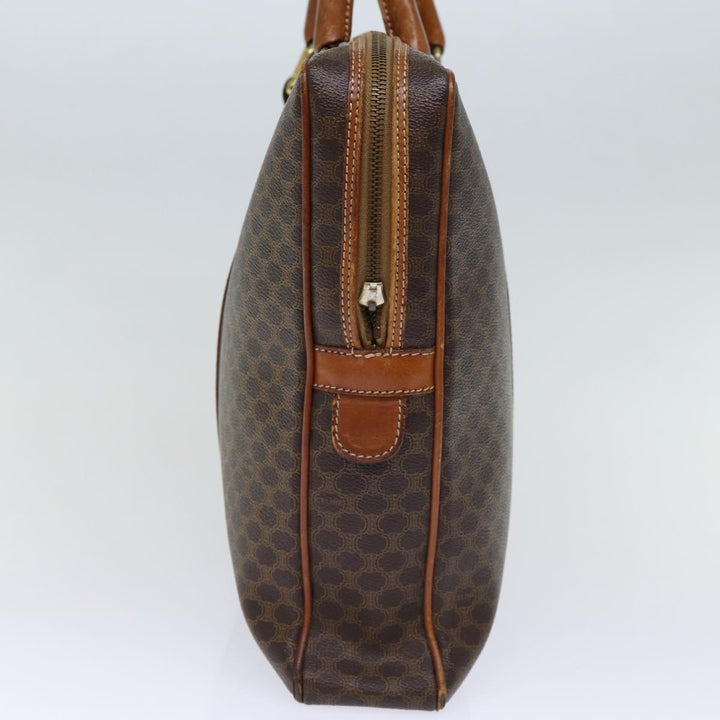 Celine Macadam Canvas Business Bag PVC Leather Brown  ep4097