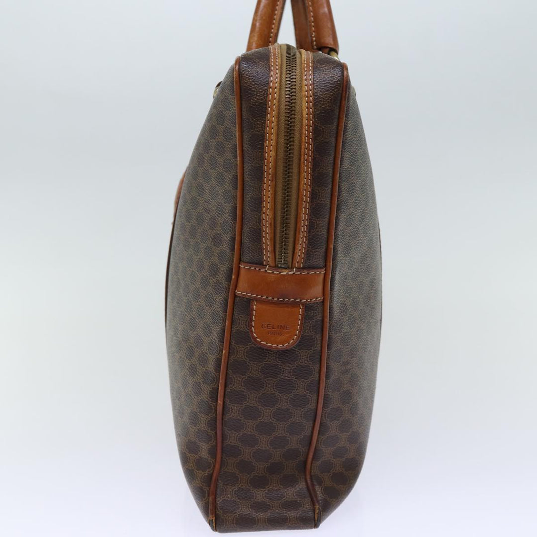 Celine Macadam Canvas Business Bag PVC Leather Brown  ep4097