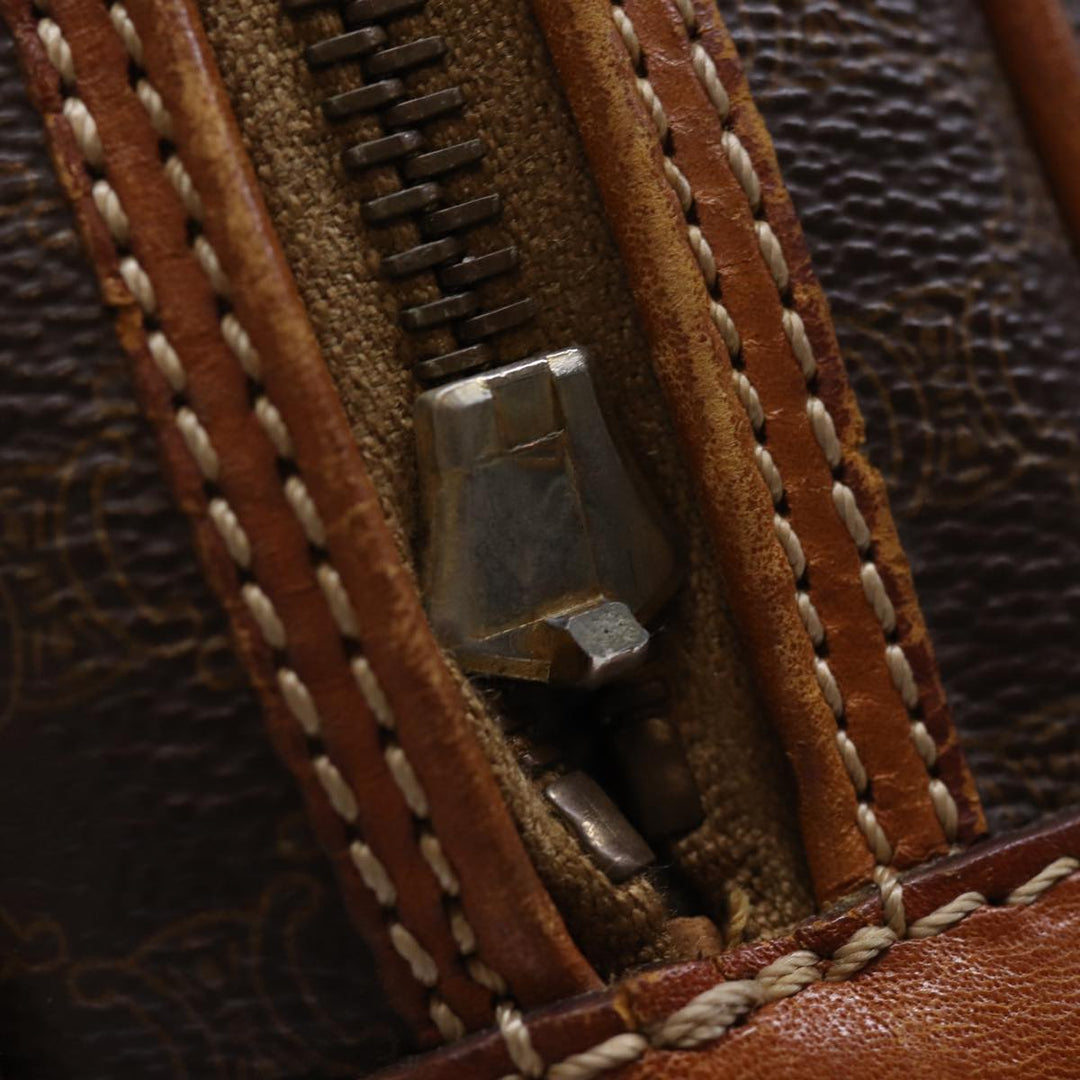 Celine Macadam Canvas Business Bag PVC Leather Brown  ep4097