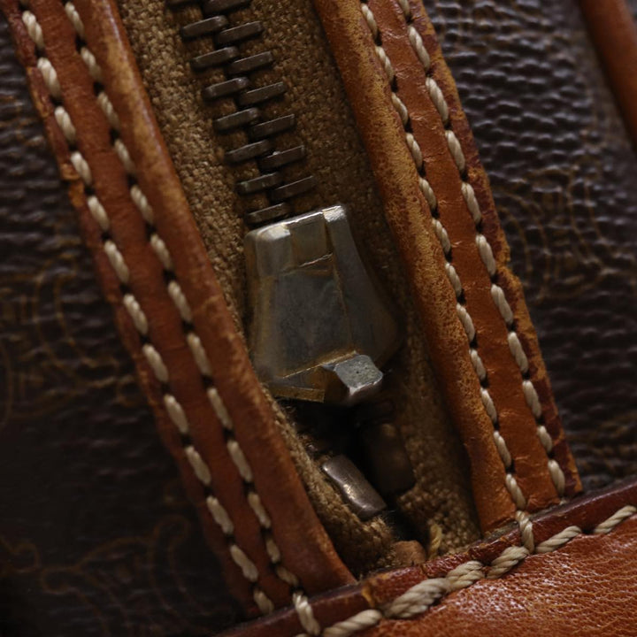Celine Macadam Canvas Business Bag PVC Leather Brown  ep4097