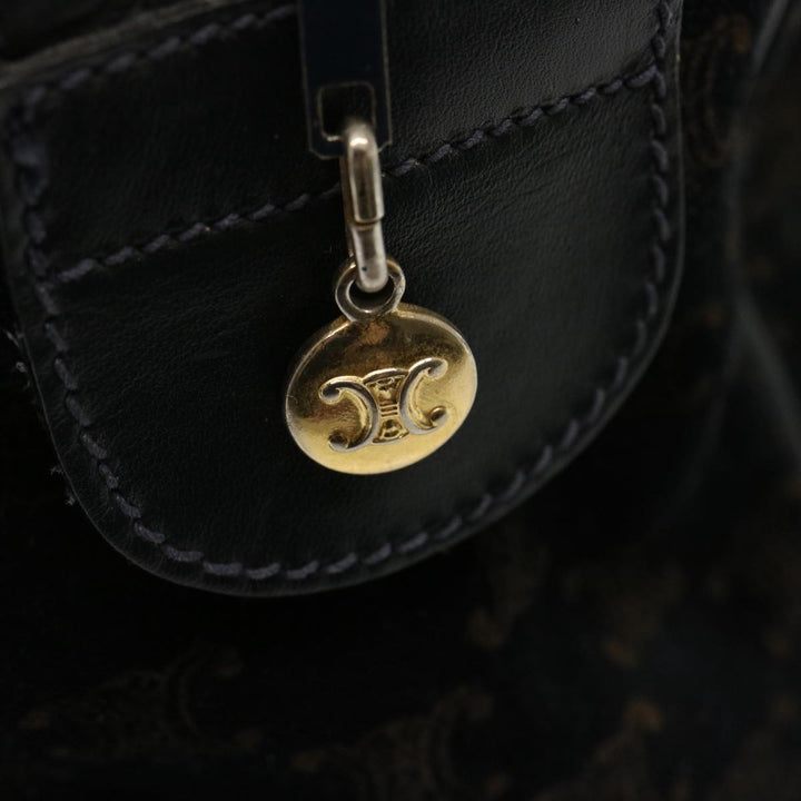 Celine Macadam Canvas Boston Bag Black  ep4156