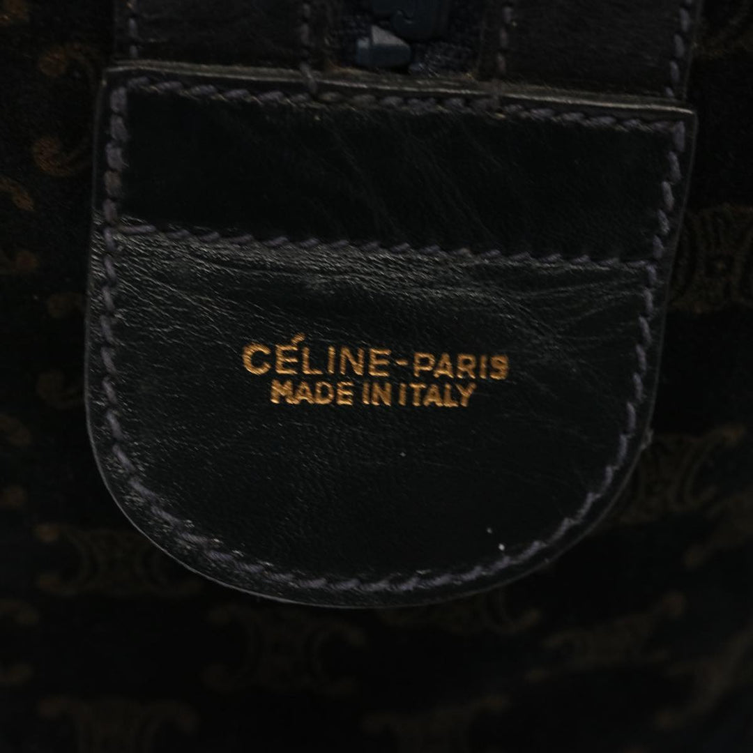 Celine Macadam Canvas Boston Bag Black  ep4156