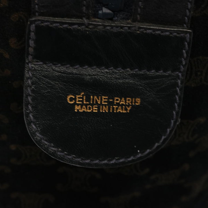 Celine Macadam Canvas Boston Bag Black  ep4156