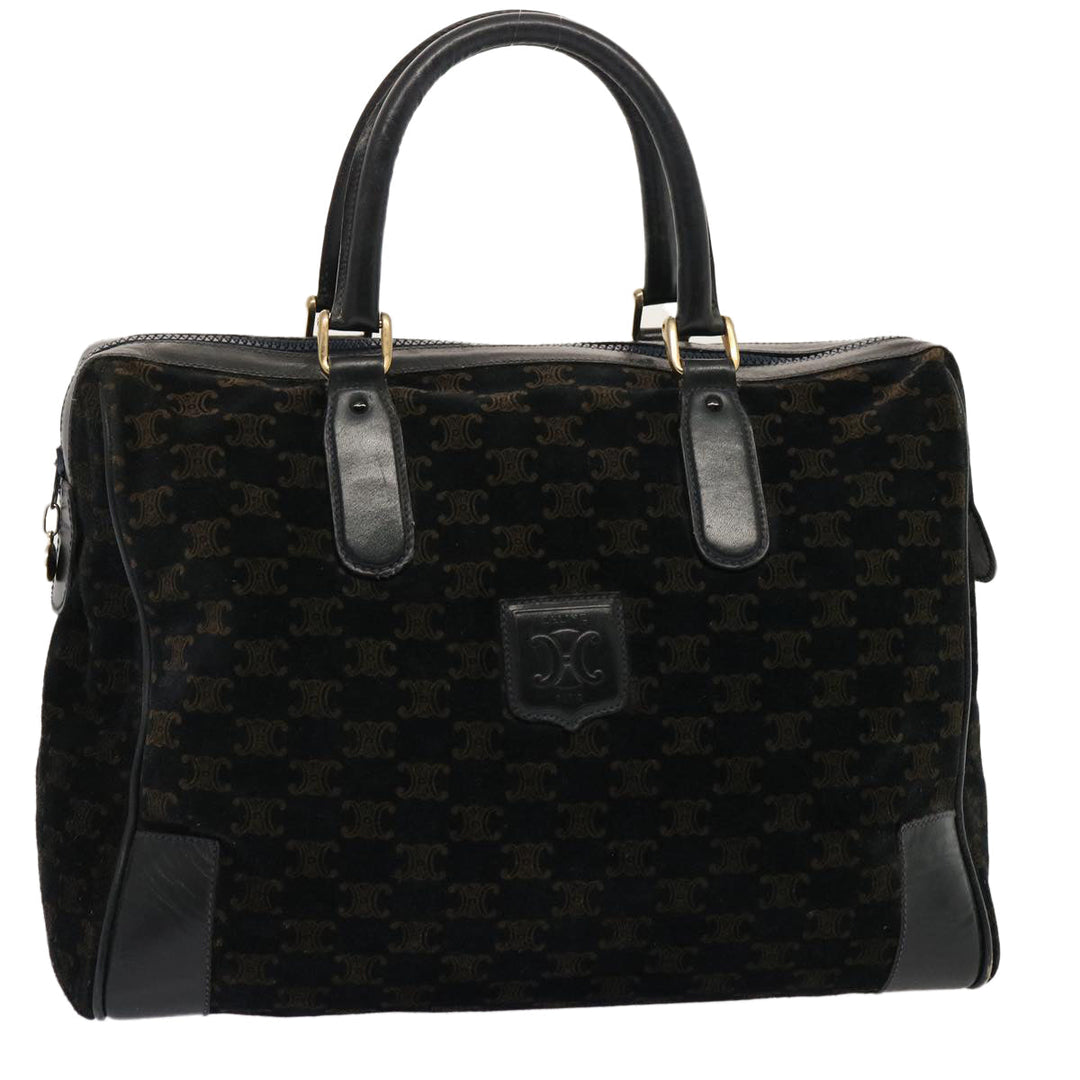 Celine Macadam Canvas Boston Bag Black  ep4156