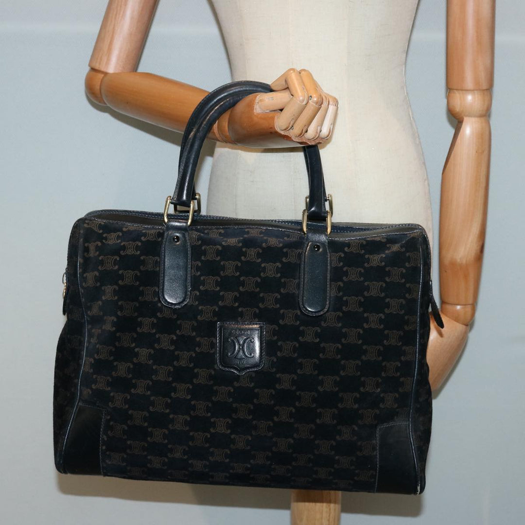 Celine Macadam Canvas Boston Bag Black  ep4156