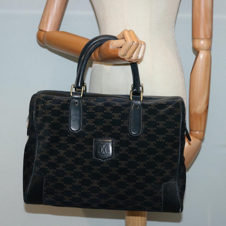 Celine Macadam Canvas Boston Bag Black  ep4156