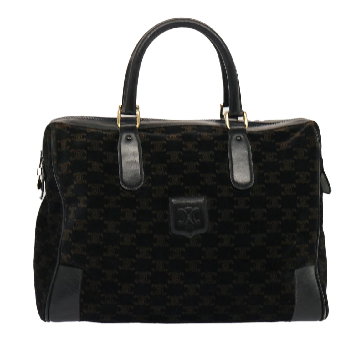 Celine Macadam Canvas Boston Bag Black  ep4156