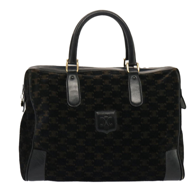 Celine Macadam Canvas Boston Bag Black  ep4156