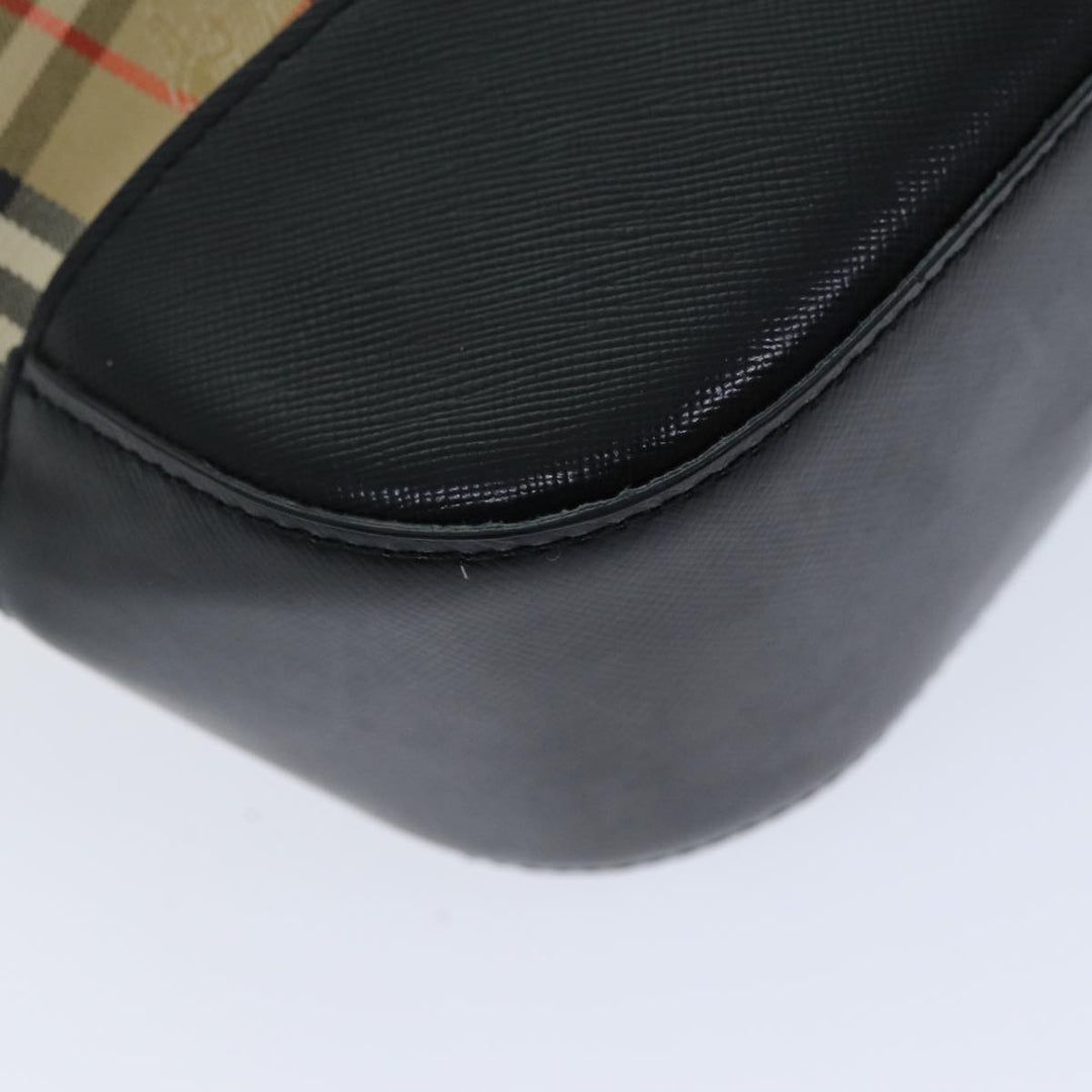 BurberrySs Nova Check Tote Bag Canvas Beige Black Auth ep4184