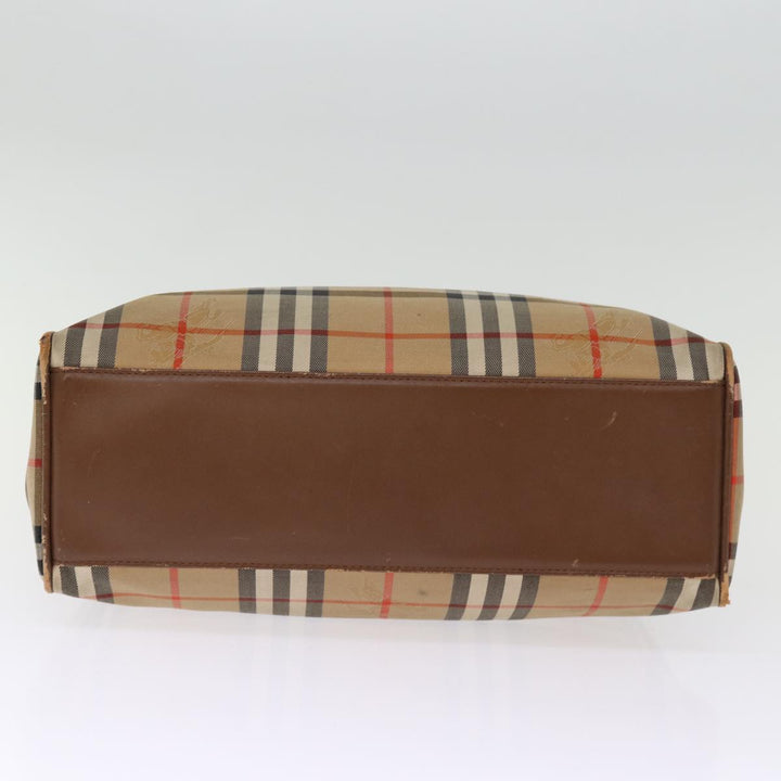 Burberry Nova Check Hand Bag Nylon Beige Auth ep4200