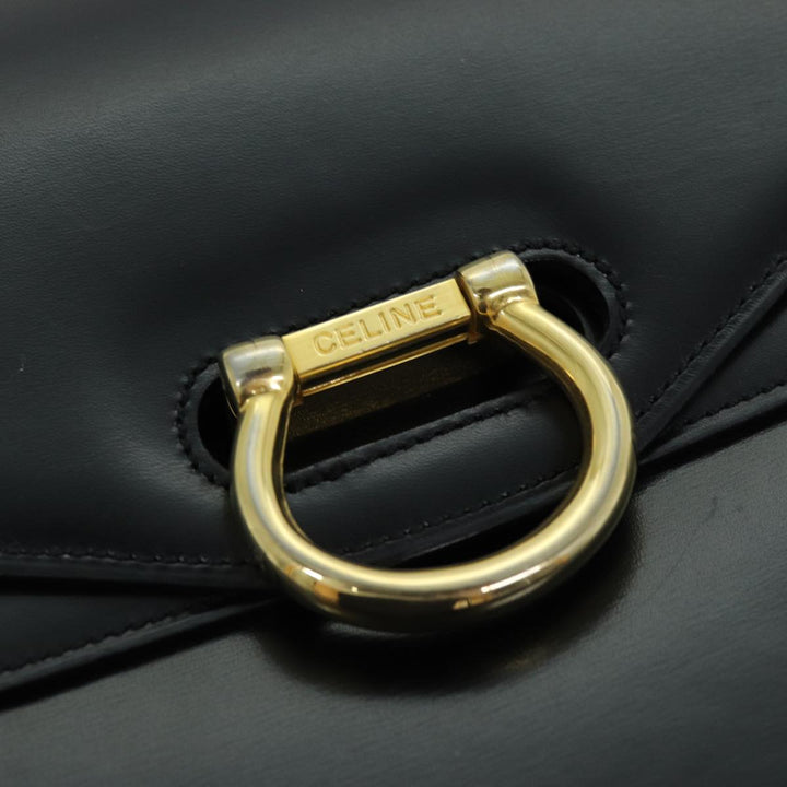 Celine Hand Bag Leather Black  ep4220