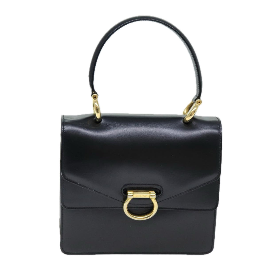 Celine Hand Bag Leather Black  ep4220