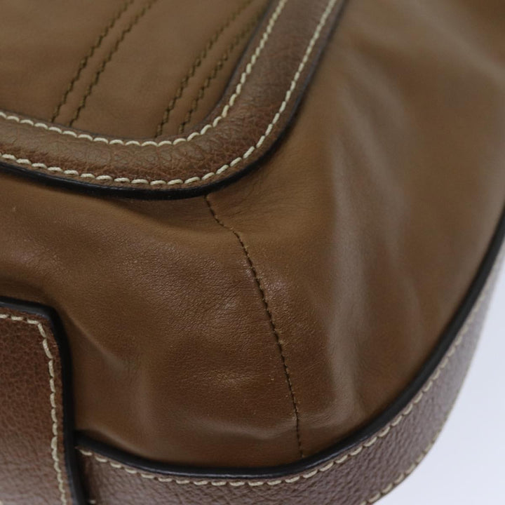 Celine Tote Bag Leather Brown Auth ep4230