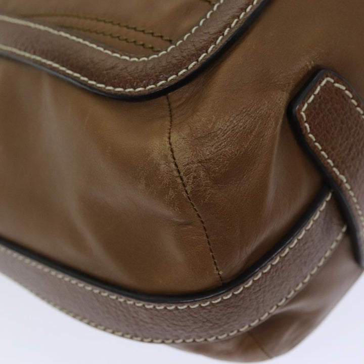 Celine Tote Bag Leather Brown Auth ep4230