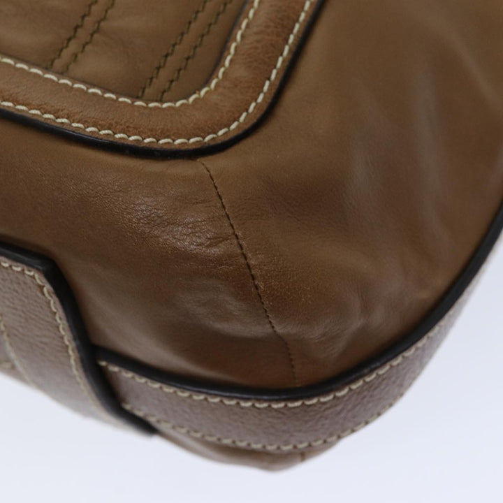Celine Tote Bag Leather Brown Auth ep4230
