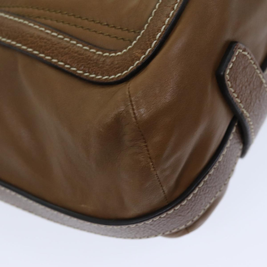 Celine Tote Bag Leather Brown Auth ep4230