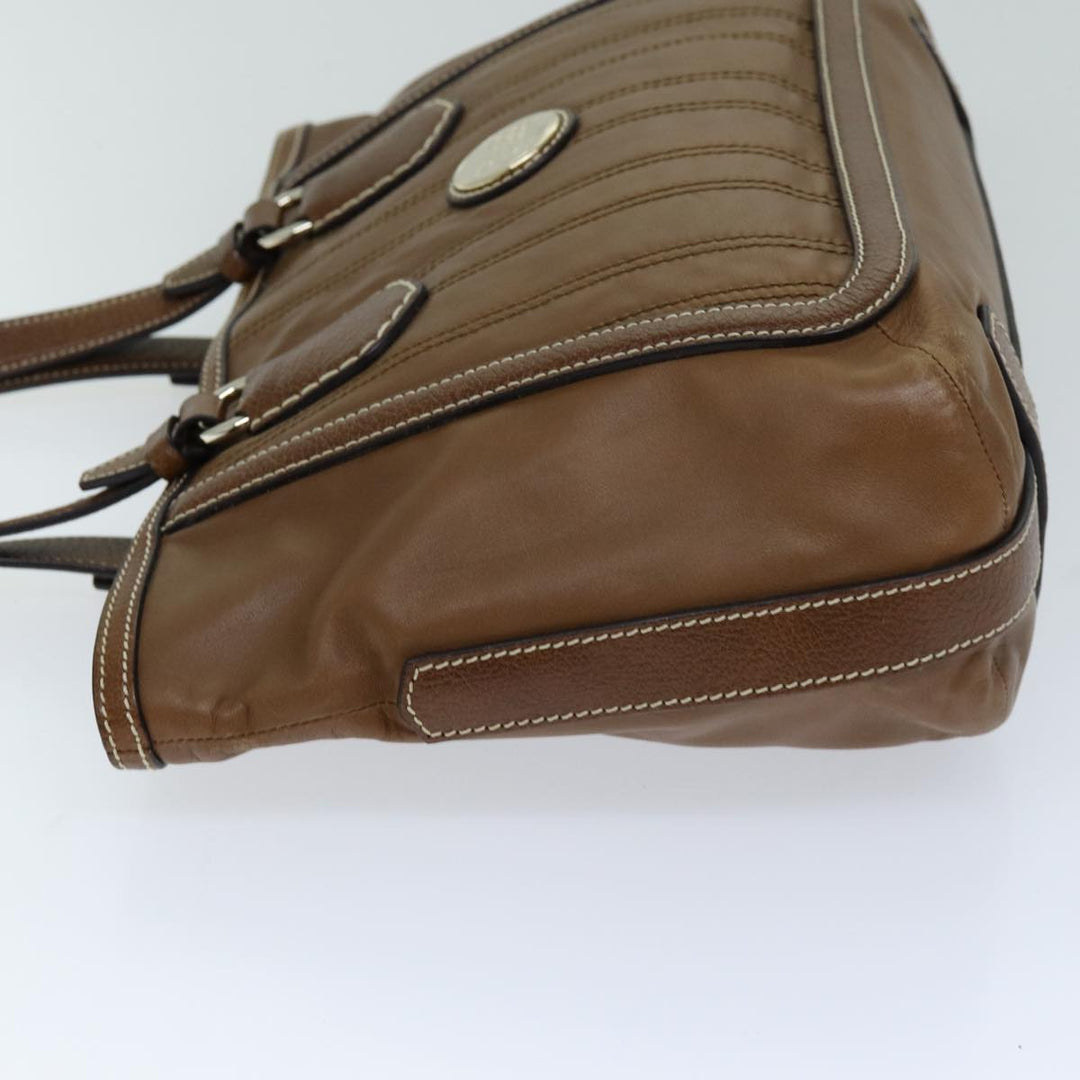 Celine Tote Bag Leather Brown Auth ep4230