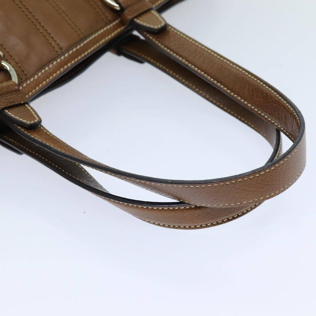 Celine Tote Bag Leather Brown Auth ep4230