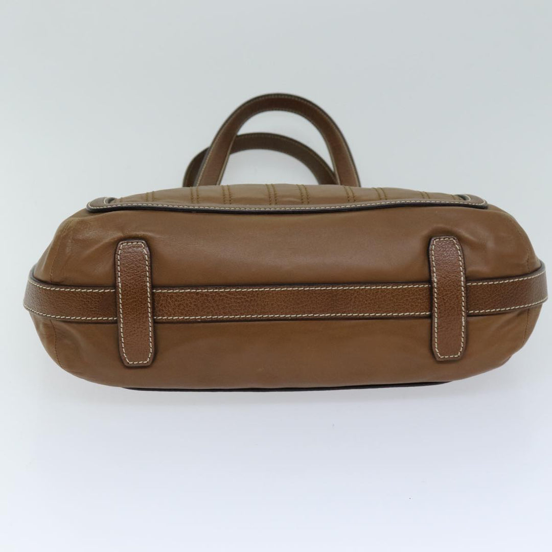 Celine Tote Bag Leather Brown Auth ep4230
