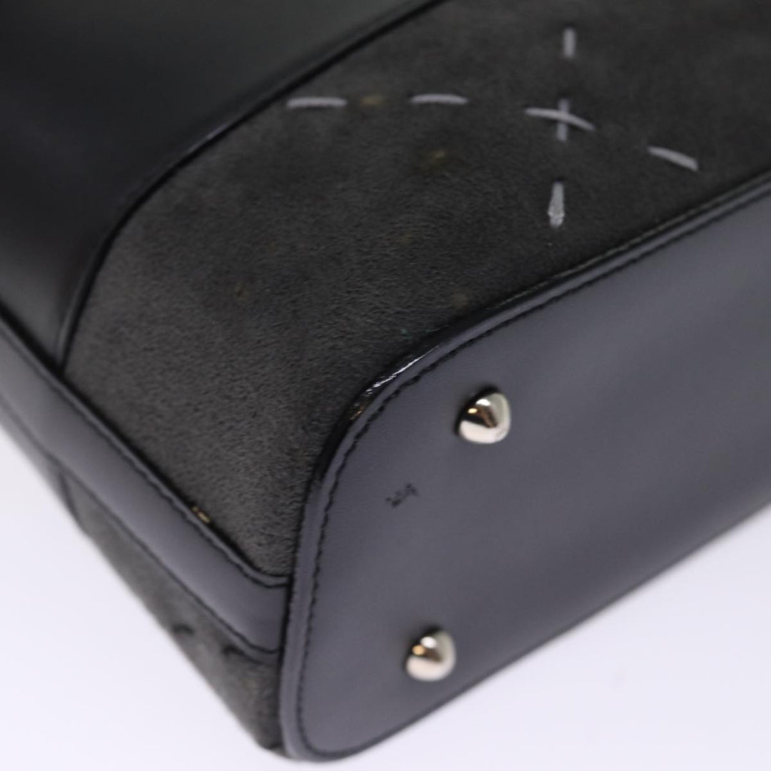 Burberry Hand Bag Leather Black Auth ep4234