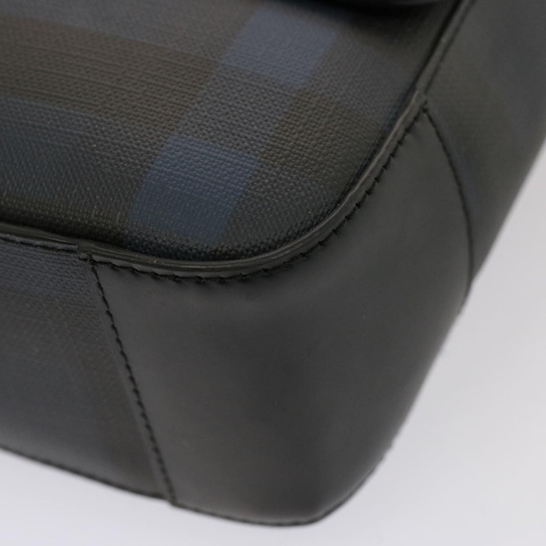 Burberry Nova Check Shoulder Bag Coated Canvas Navy Auth ep4321