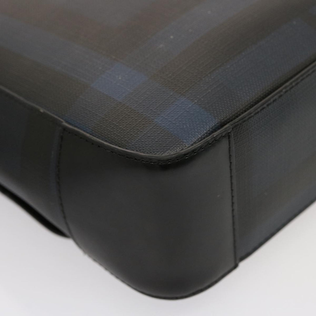 Burberry Nova Check Shoulder Bag Coated Canvas Navy Auth ep4321