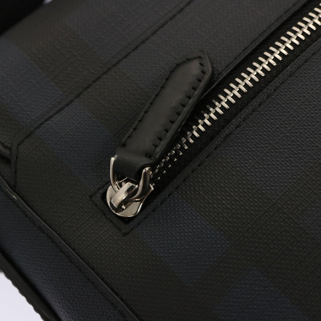 Burberry Nova Check Shoulder Bag Coated Canvas Navy Auth ep4321