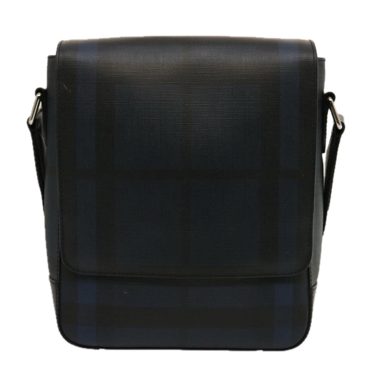 Top Quality Burberry Nova Check Shoulder Bag Coated Canvas Navy Auth ep4321