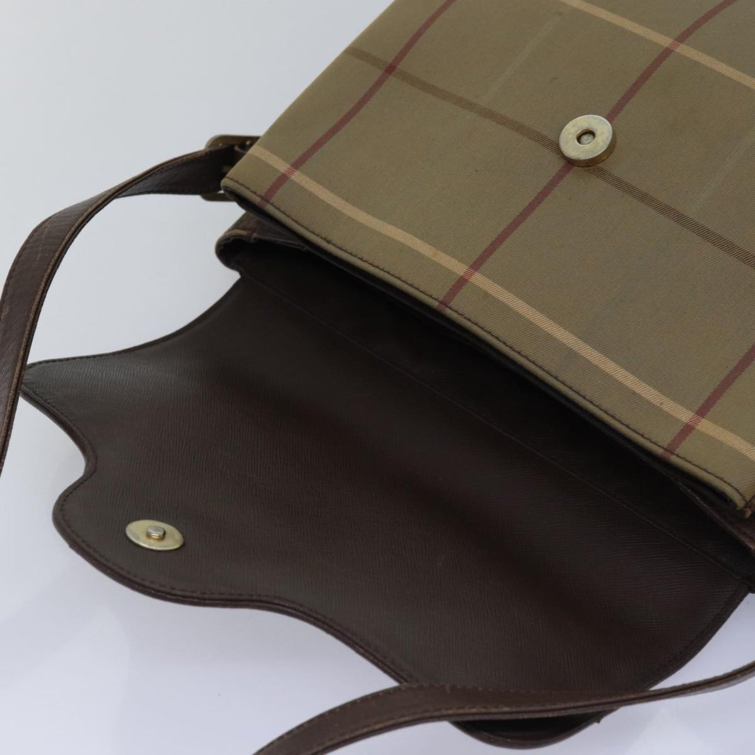 BurberrySs Nova Check Shoulder Bag Canvas Beige Brown Auth ep4359