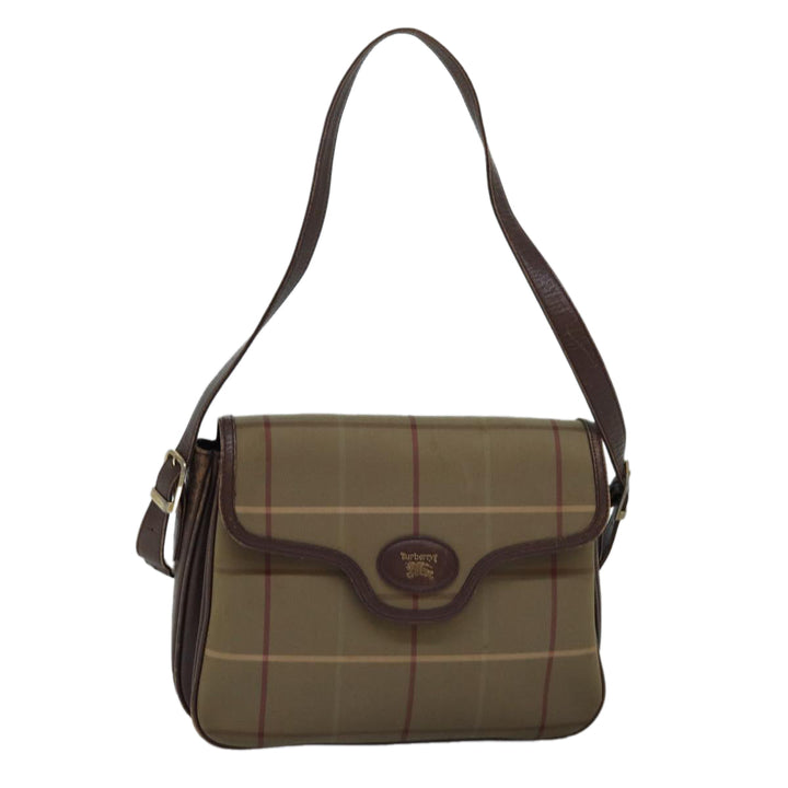 BurberrySs Nova Check Shoulder Bag Canvas Beige Brown Auth ep4359