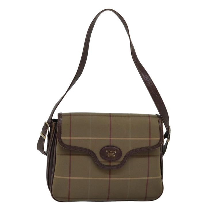 BurberrySs Nova Check Shoulder Bag Canvas Beige Brown Auth ep4359