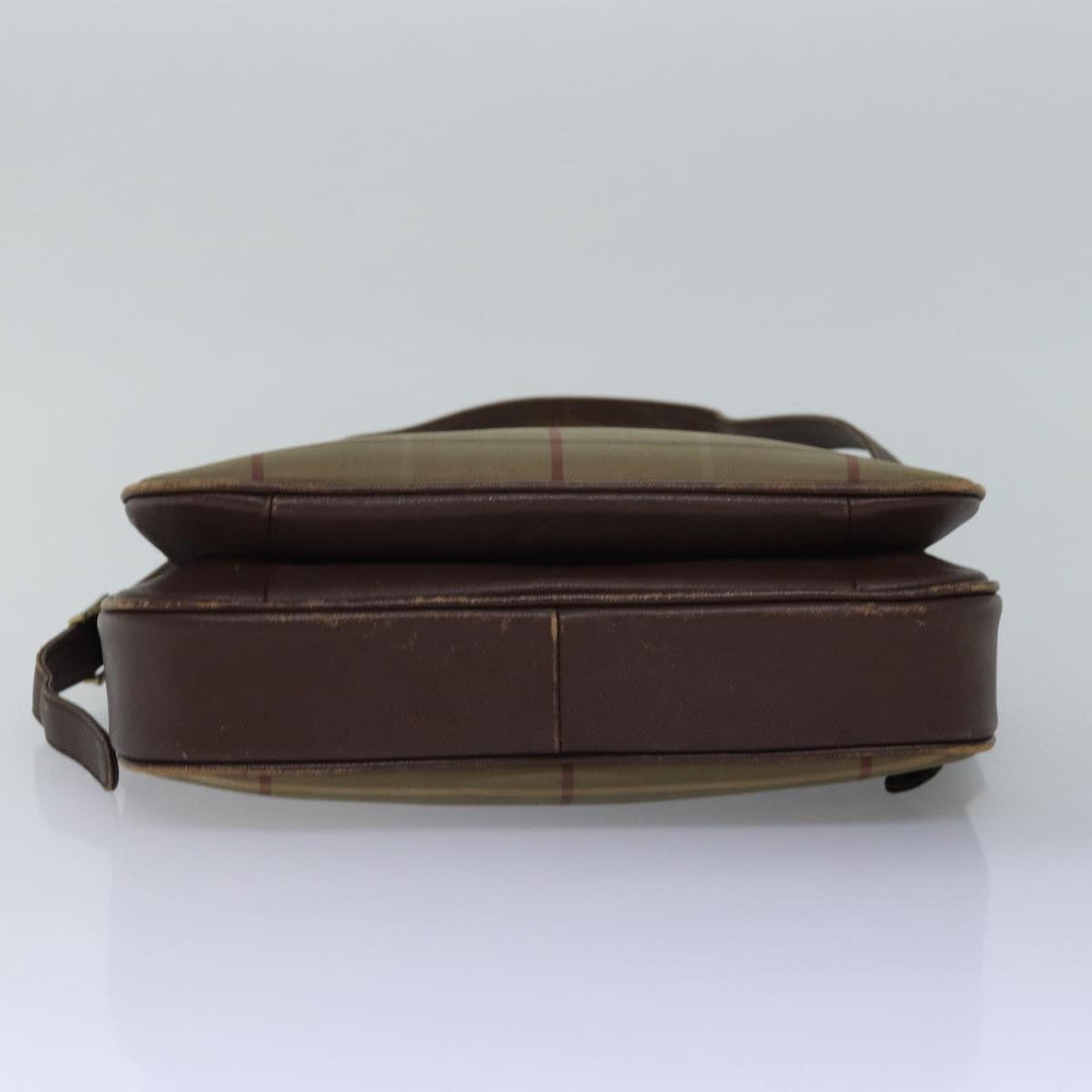 BurberrySs Nova Check Shoulder Bag Canvas Beige Brown Auth ep4359