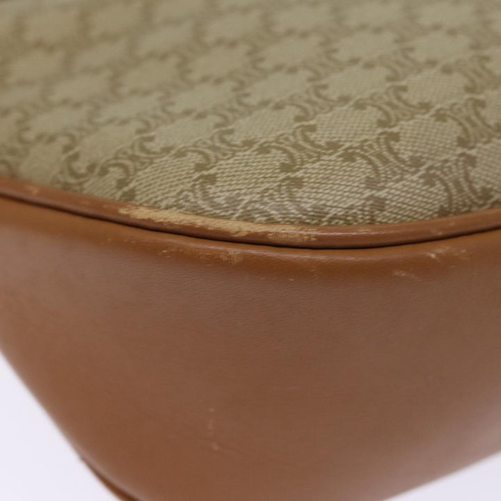 Celine Macadam Canvas Shoulder Bag Beige Auth ep4360