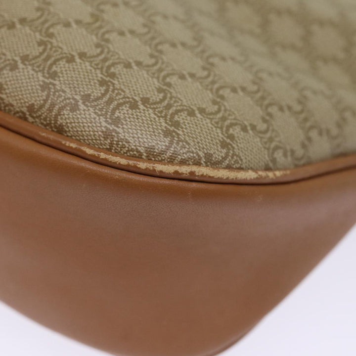 Celine Macadam Canvas Shoulder Bag Beige Auth ep4360