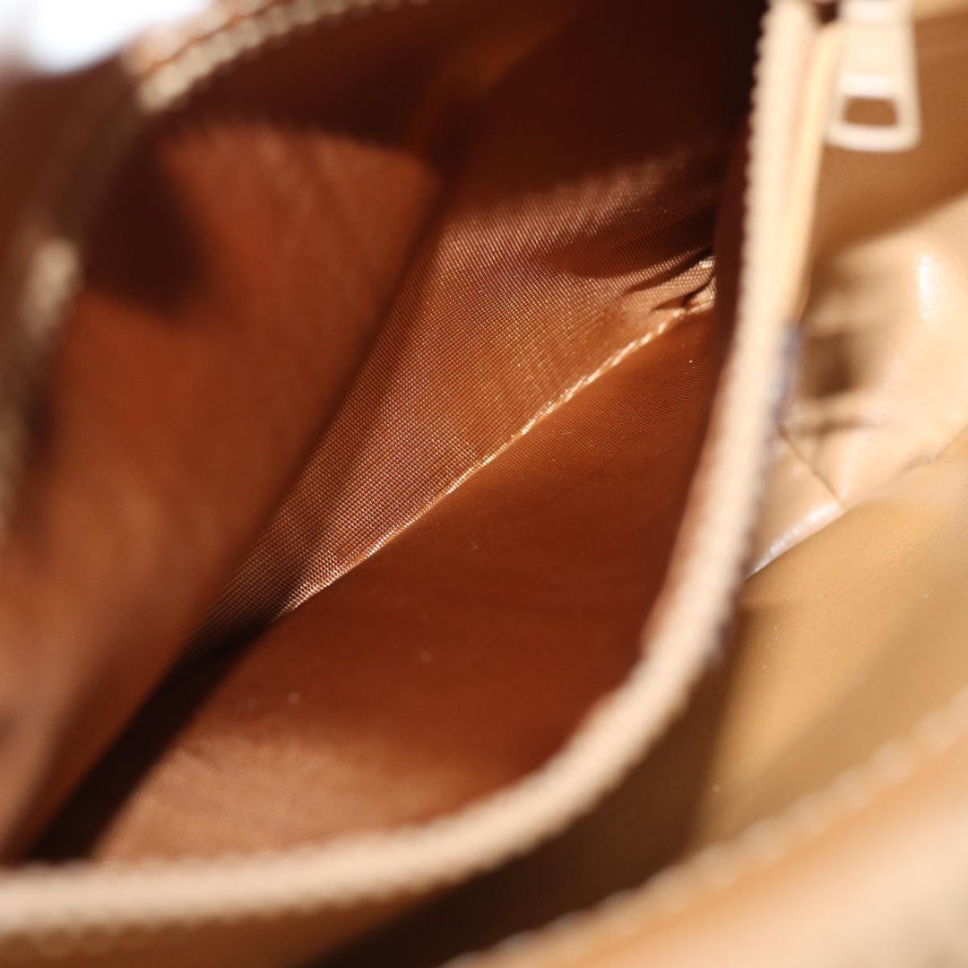 Celine Macadam Canvas Shoulder Bag Beige Auth ep4360
