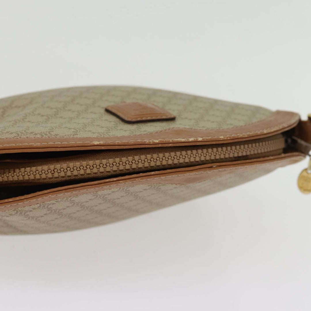 Celine Macadam Canvas Shoulder Bag Beige Auth ep4360