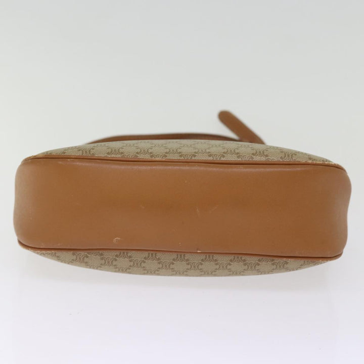 Celine Macadam Canvas Shoulder Bag Beige Auth ep4360