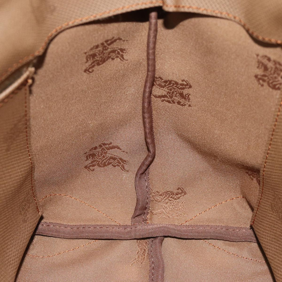 BurberrySs Nova Check Hand Bag Canvas Beige Auth ep4362