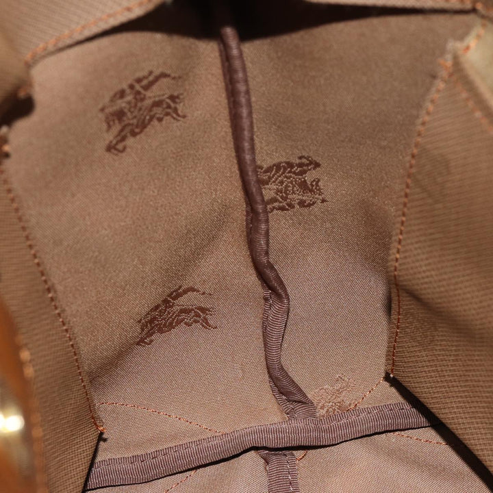 BurberrySs Nova Check Hand Bag Canvas Beige Auth ep4362