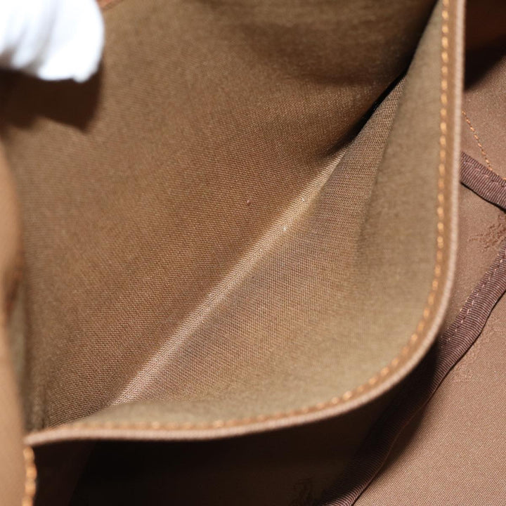 BurberrySs Nova Check Hand Bag Canvas Beige Auth ep4362